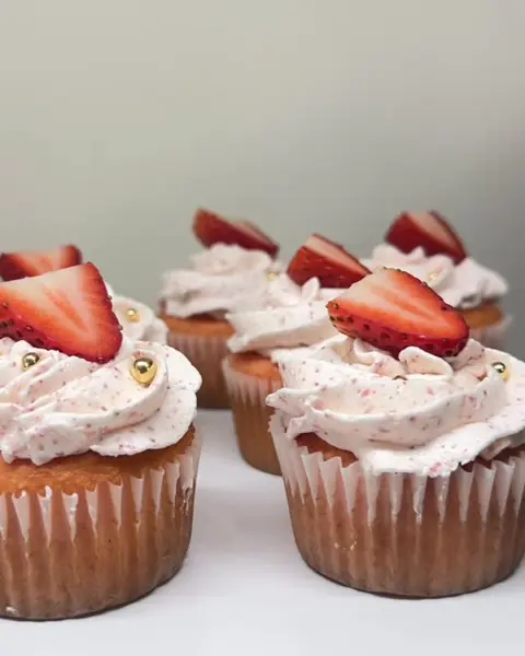 Berry Blush Delight: strawberry-infused cupcakes with a silky blush buttercream (video cover)